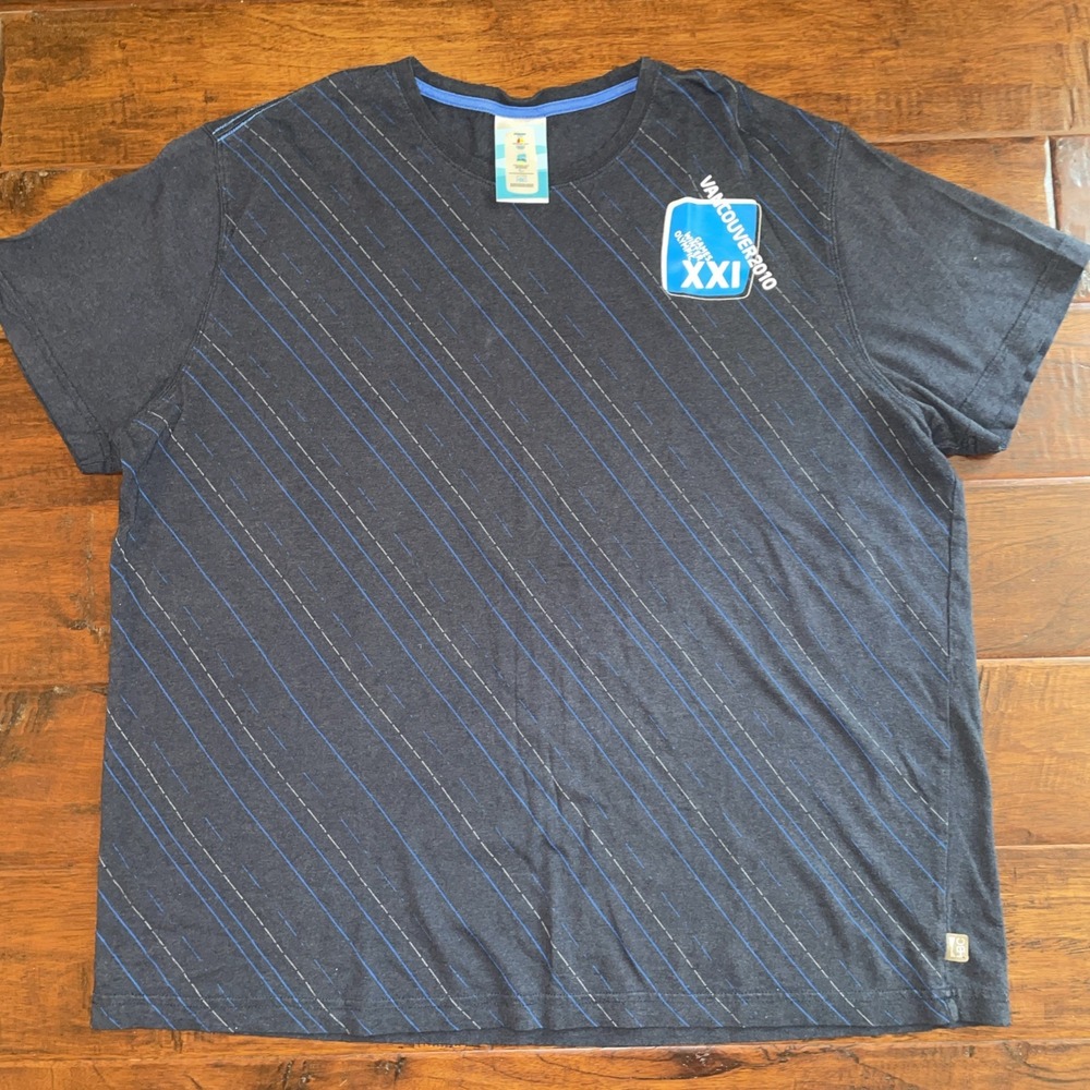 2010‎ Vancouver Winter Olympics Grey Blue T Shirt Size XL Official Merchandise